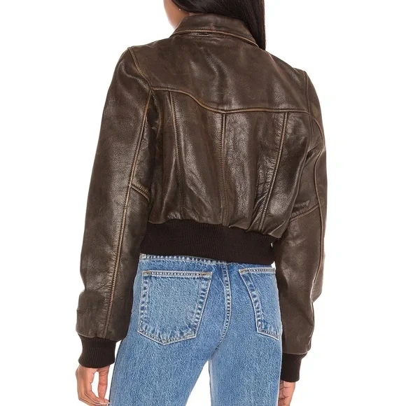 Understated Leather Spirit Bomber Jacket - Picture 3 of 4